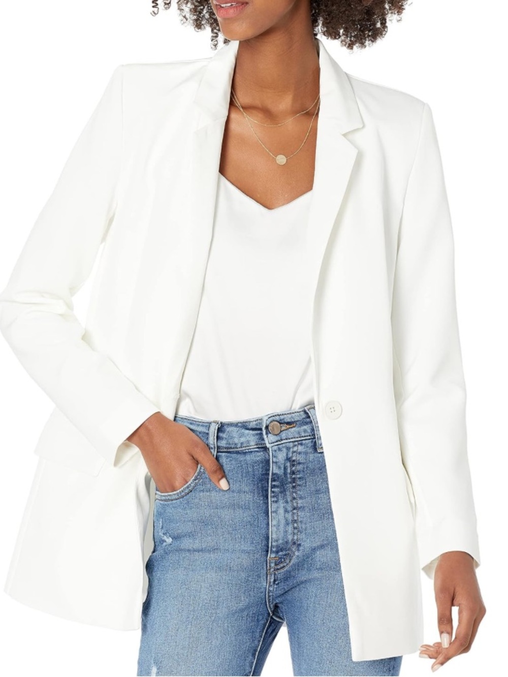 NWT The Drop Long White Blazer